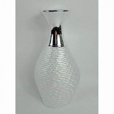 Vase ceramique gris fini stainless grand format